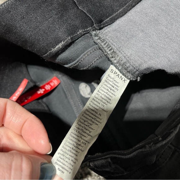 SPANX Stretch Twill Ankle Cargo Pants sz S Petite Gray Pull On 20311Q Pockets - Picture 8 of 12